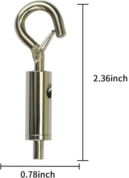 YQL Portable Hook & Eye Turnbuckle Tension for 1/16-3/32 Galvanized /304/316 Stainless Steel Cable Guide Wire Rope Light Hanging Suspension Accessories Pack-15