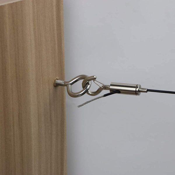 YQL Portable Hook & Eye Turnbuckle Tension for 1/16-3/32 Galvanized /304/316 Stainless Steel Cable Guide Wire Rope Light Hanging Suspension Accessories Pack-15