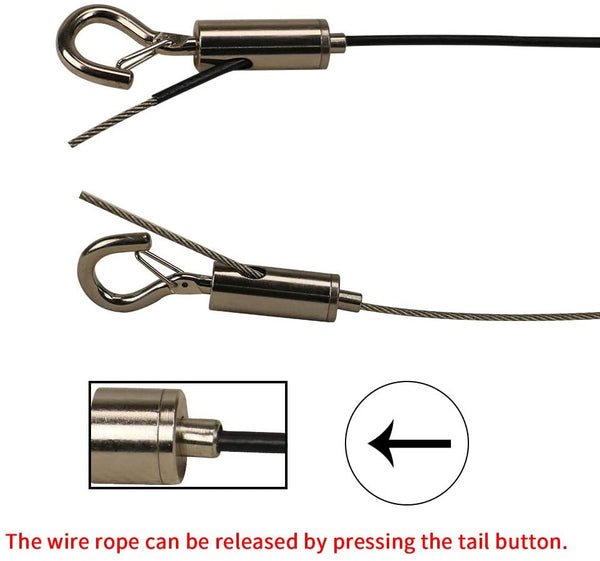 YQL Portable Hook & Eye Turnbuckle Tension for 1/16-3/32 Galvanized /304/316 Stainless Steel Cable Guide Wire Rope light hanging Suspension Accessories Pack-6