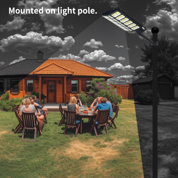 YQL Solar Street Light Outdoor 1800W Parking lot Light Waterproof Dusk to Dawn Motio Sensor Large Big Bright Commercial Solar Powered Ligth White for Outside